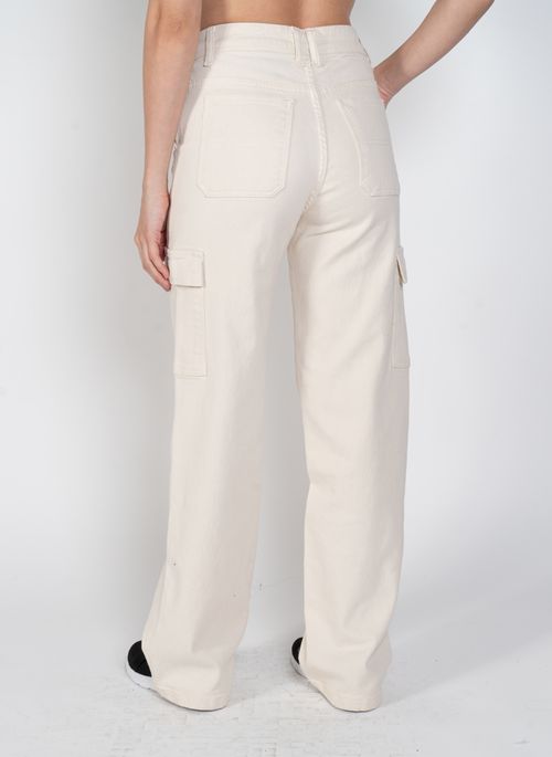 Calça Roxy Left Again Cargo Off White