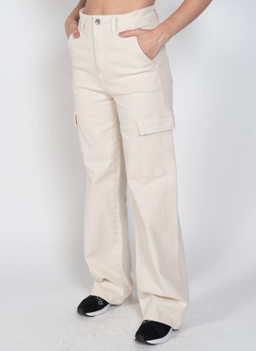 Calça Roxy Left Again Cargo Off White