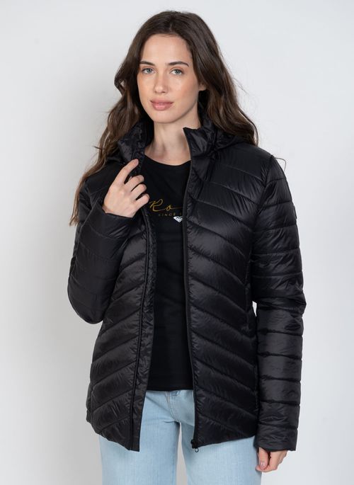 Jaqueta Roxy Coastel Road Hooded Preto