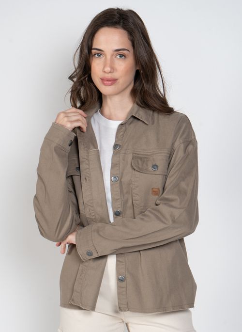 Camisa Roxy M/L Amazing You Cáqui