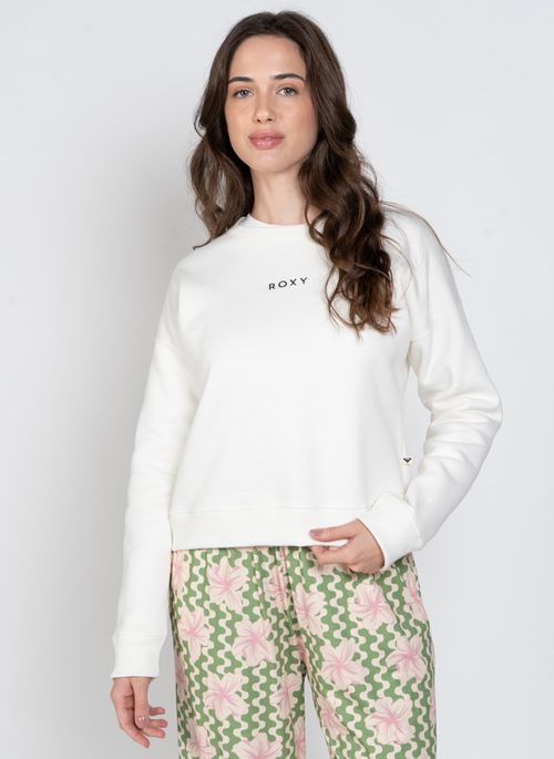 Moletom Roxy Care Basic Girl Off White