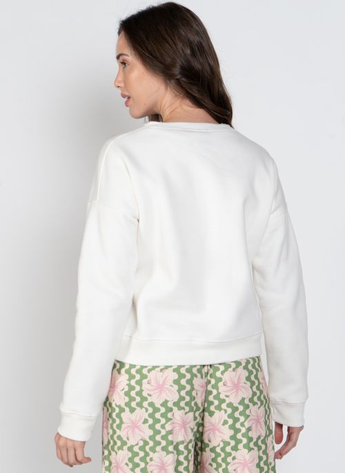 Moletom Roxy Care Basic Girl Off White