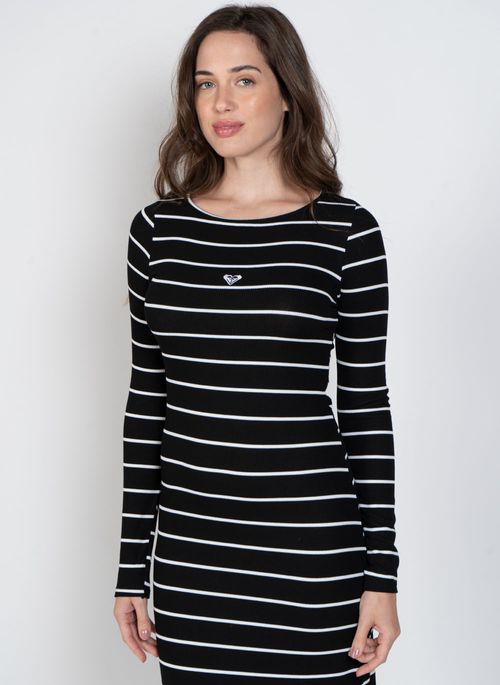Vestido Roxy Roxy List Preto