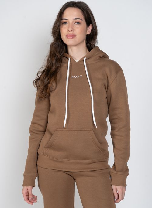 Moletom Roxy Fech Chic Basic Marrom