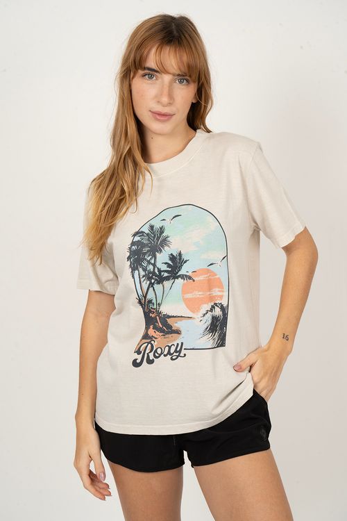 Blusa Roxy M/C Sunny Oversize Stone Areia