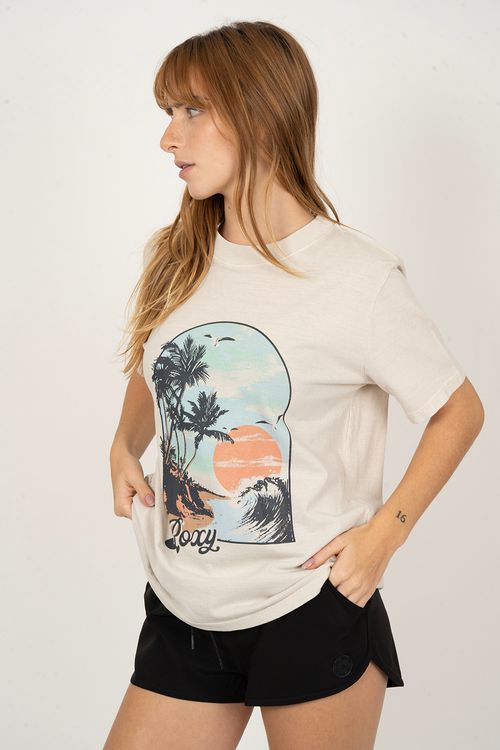 Blusa Roxy M/C Sunny Oversize Stone Areia