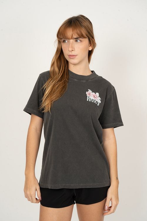 Blusa Roxy M/C Tall Oversize Washed Preto