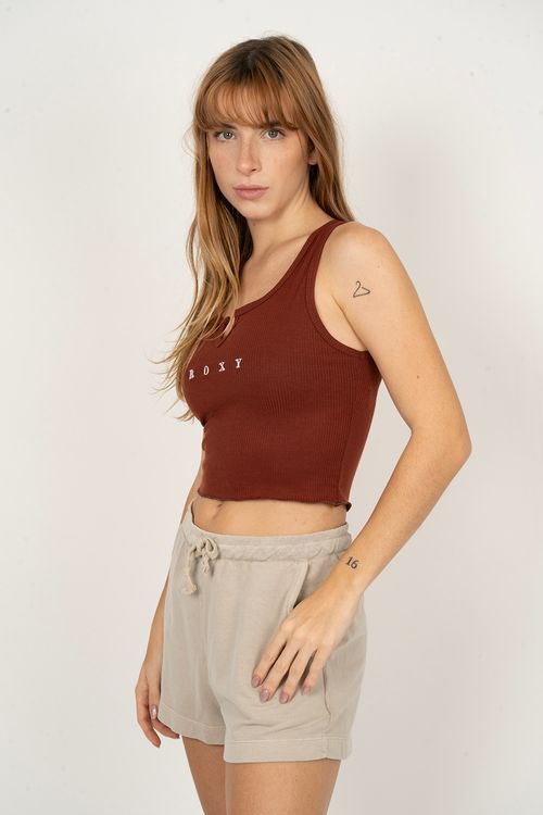 Blusa Roxy M/C Notch Tank Marrom