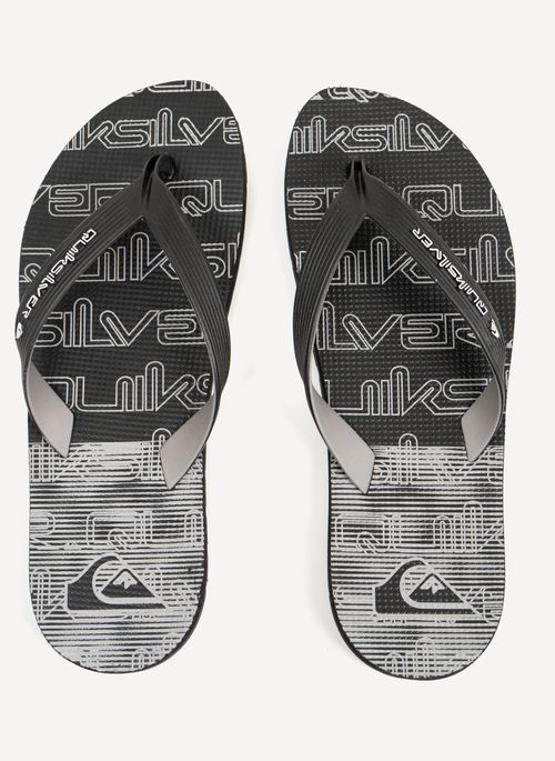 Chinelo Quiksilver Layback Rubber Hown Down Preto