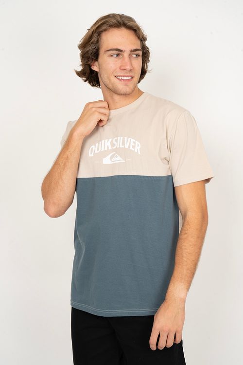 Camiseta Quiksilver M/C Knowledge Area Areia