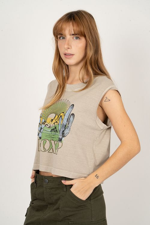 Blusa Roxy M/C There Is Life Off White