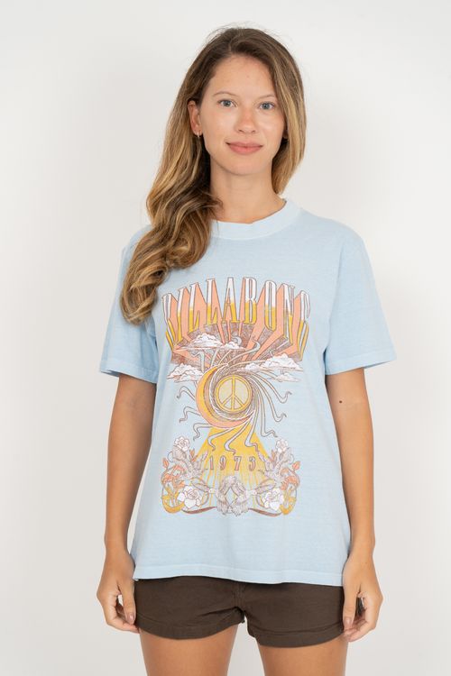 Blusa Billabong M/C Ride The Wave Azul