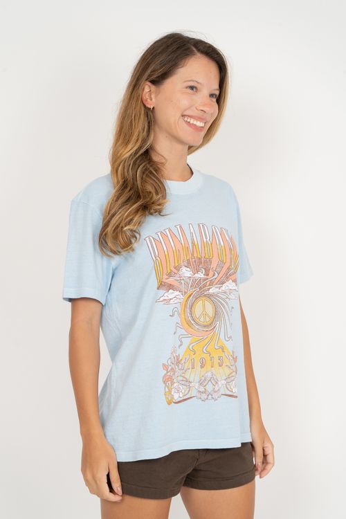 Blusa Billabong M/C Ride The Wave Azul