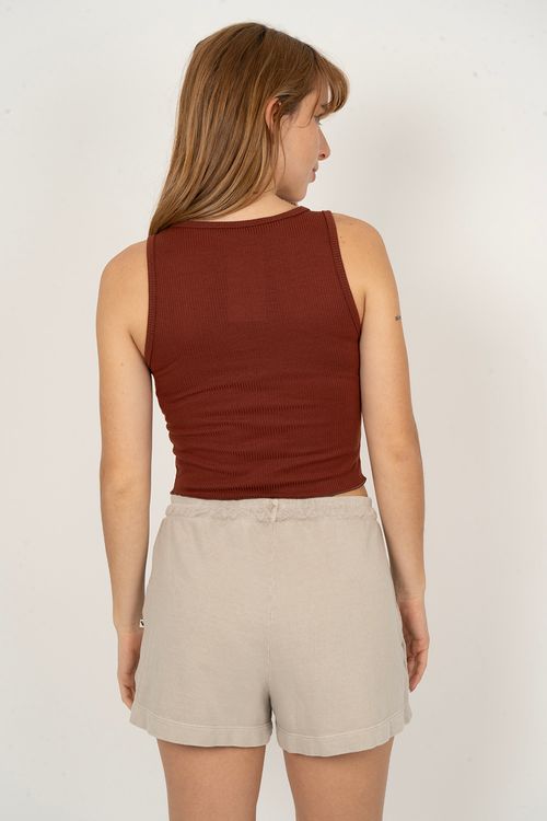 Blusa Roxy M/C Notch Tank Marrom