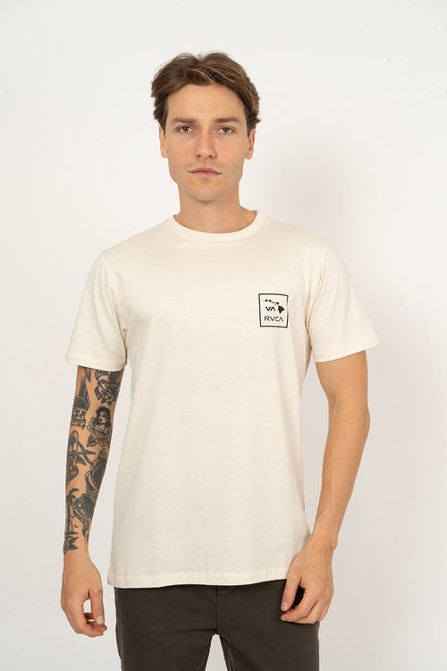 Camiseta RVCA M/C Va Atw Hawaii Off White