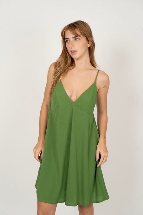 Vestido Roxy Spring Dress Verde Militar