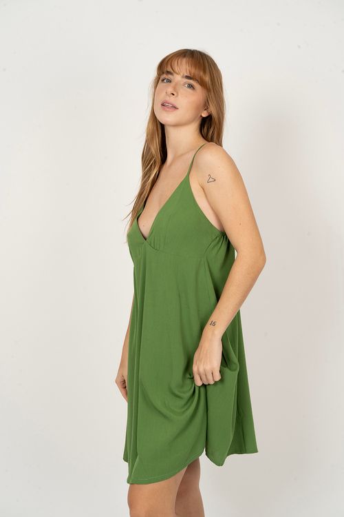 Vestido Roxy Spring Dress Verde Militar