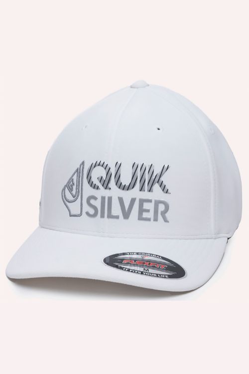 Boné Quiksilver Silver Transfer Emb White