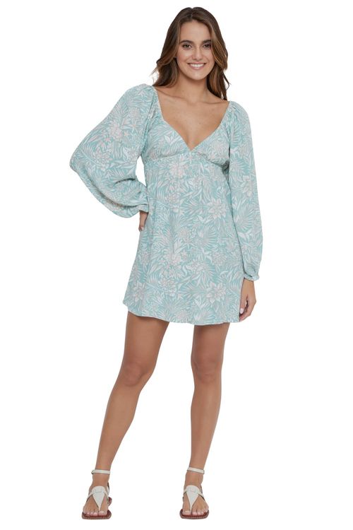 Vestido Roxy Sweetest Shores Dress Blue Surf Planao Apparel
