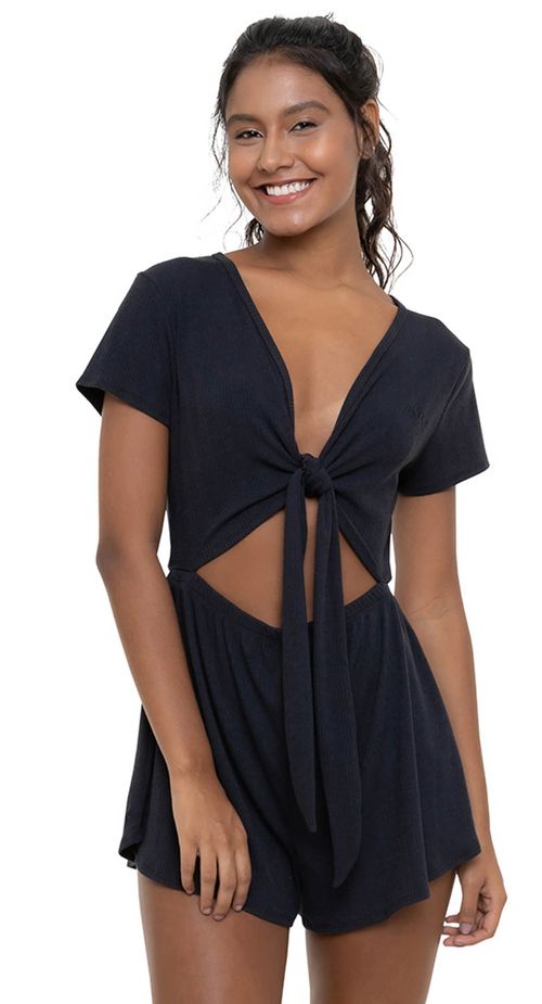 Macaquinho Roxy Catch Me If You Can Preto