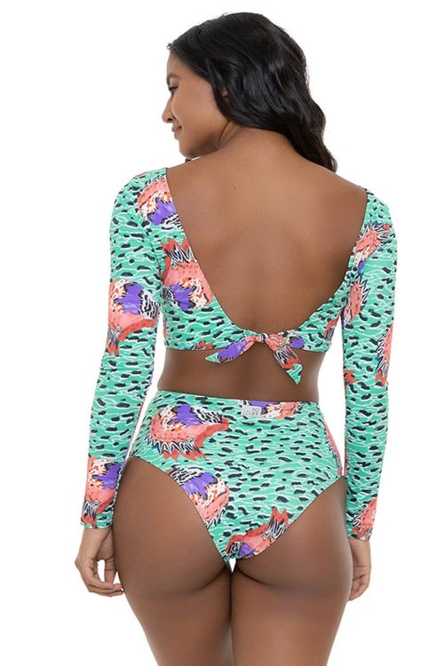 Biquíni Roxy Top Stella Jean Crop Ls Holy Green Melie