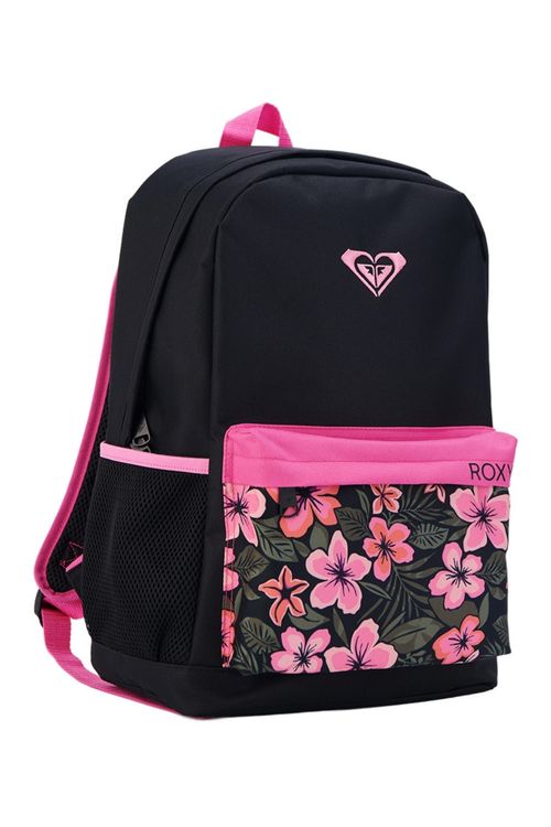 Mochila Roxy 17 Esportiva Pop 01 Preto Estampado
