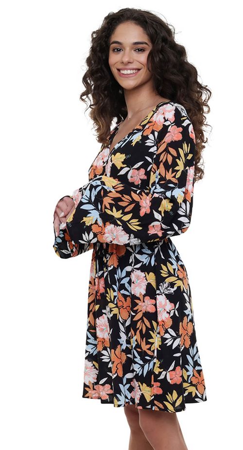 Vestido Roxy Modern Mood Anthracite Island Vibes