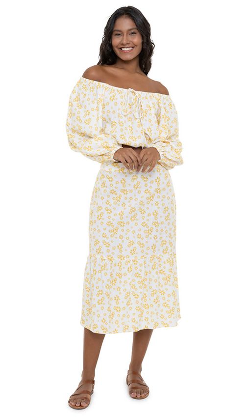 Saia Roxy Burnin Love Again Snow White Mini Flower Dits