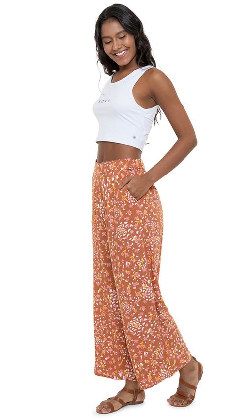 Calça Roxy Midnight Avenue Baked Clay Dancing Days