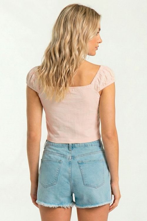 Blusa Roxy M/C Hibiscus Honey Top Tapioca