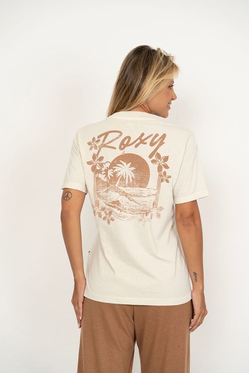 Blusa Roxy M/C Surf Stocked Areia