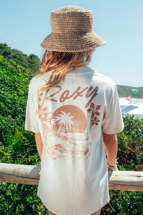 Blusa Roxy M/C Surf Stocked Areia