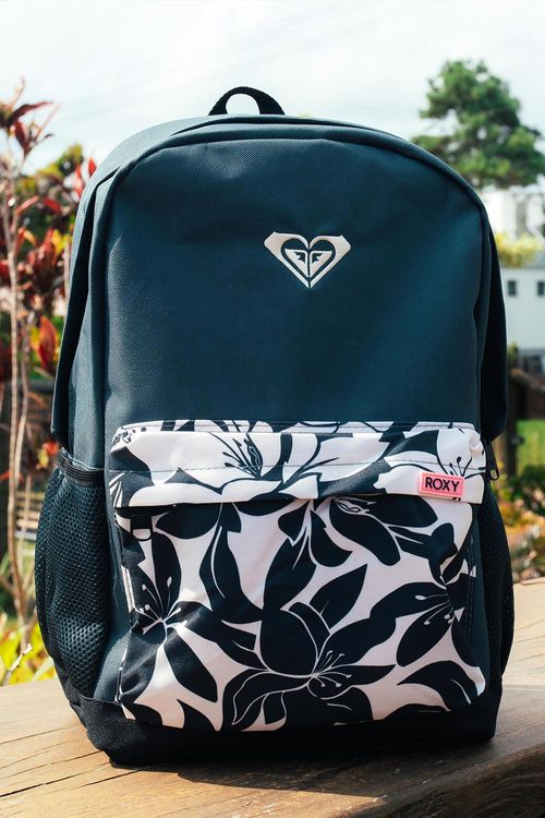 Mochila Roxy 17 Esportiva Pop 03 Preto Estampado