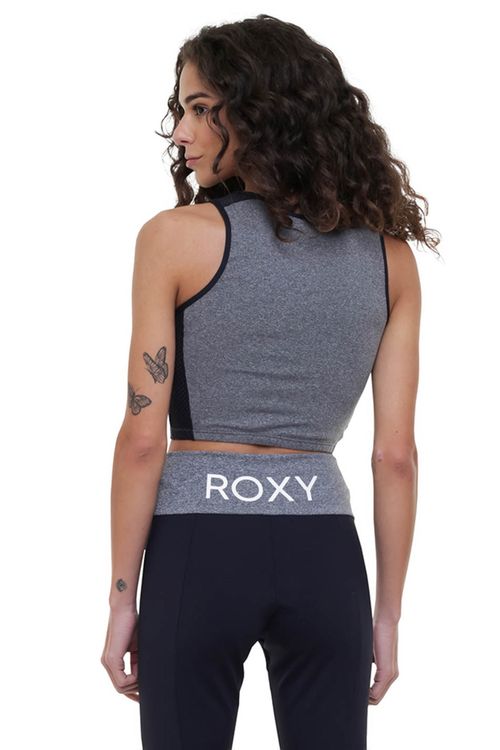 Regata Roxy Work This Time Cinza Mescla