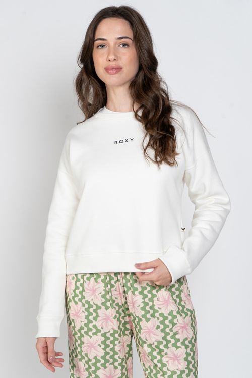 Moletom Roxy Care Basic Girl Off White