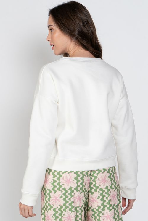 Moletom Roxy Care Basic Girl Off White