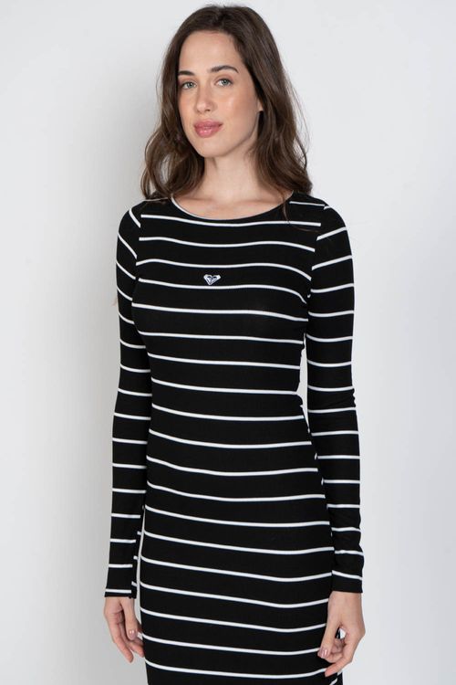 Vestido Roxy Roxy List Preto