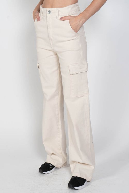 Calça Roxy Left Again Cargo Off White