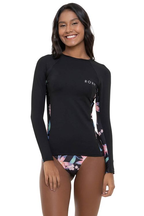Camiseta Roxy Surf Print Everywhere Tn Preto