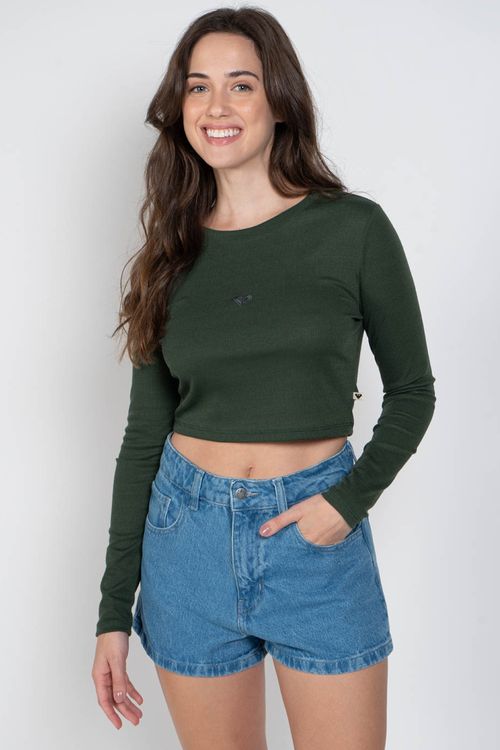Blusa Roxy M/L Baby T Verde
