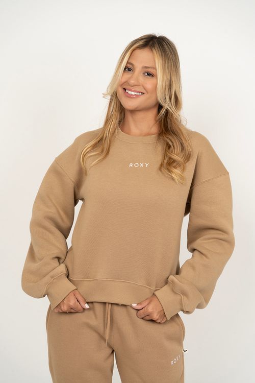 Moletom Roxy Care Just Like This Caqui