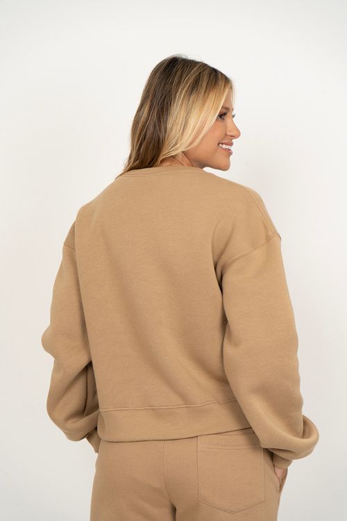 Moletom Roxy Care Just Like This Caqui