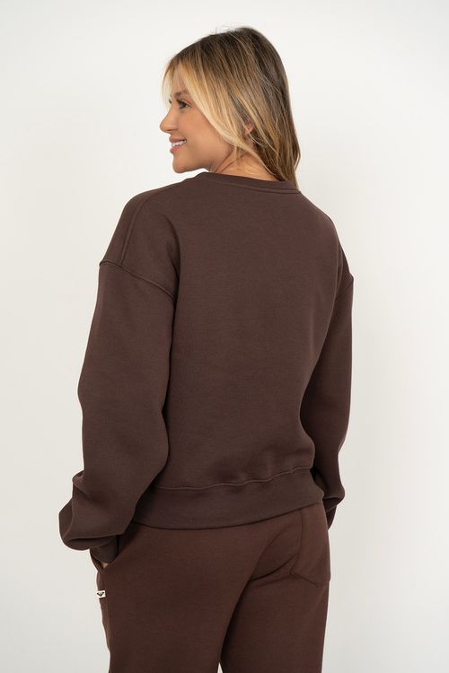 Moletom Roxy Care Simple Love Marrom
