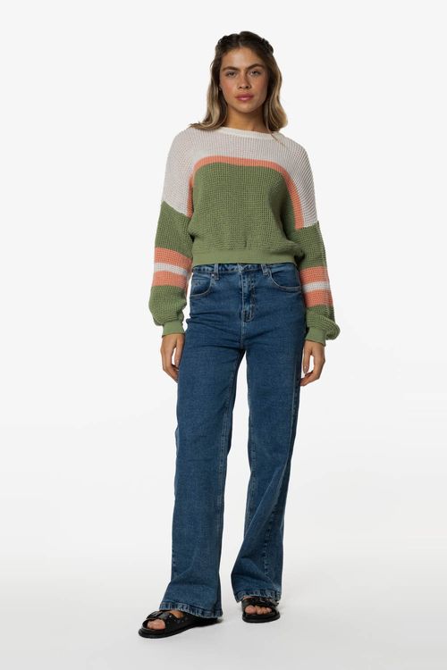 Tricot Roxy Real Groove Verde