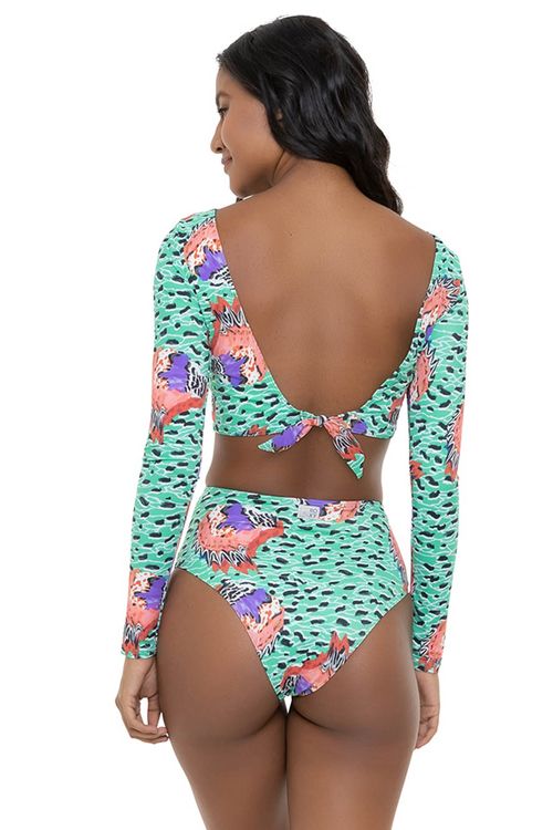 Biquíni Roxy Top Stella Jean Crop Ls Holy Green Melie
