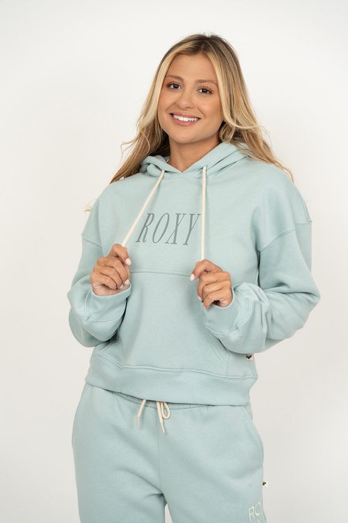 Moletom Roxy Fech Light The Way Azul Claro