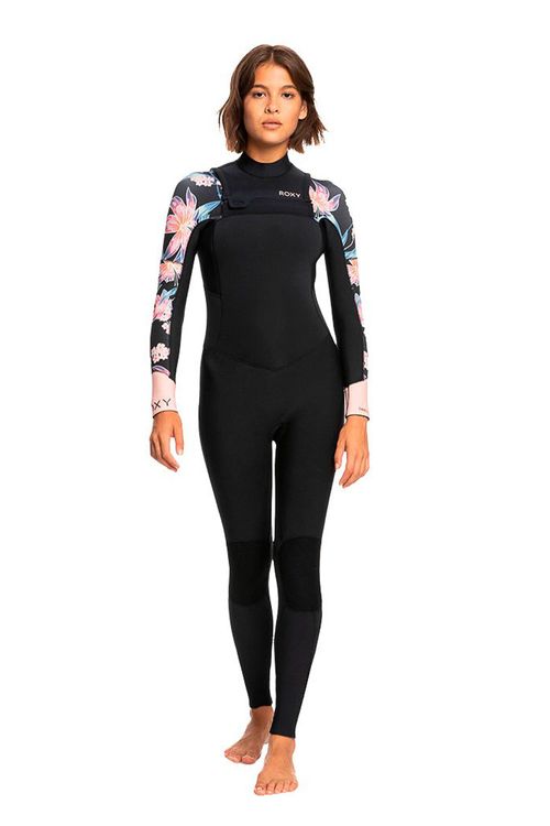 Wetsuit Roxy 3/2 Swell Series Fz Gbs Anthracite Paradise Found