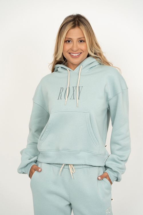 Moletom Roxy Fech Light The Way Azul Claro