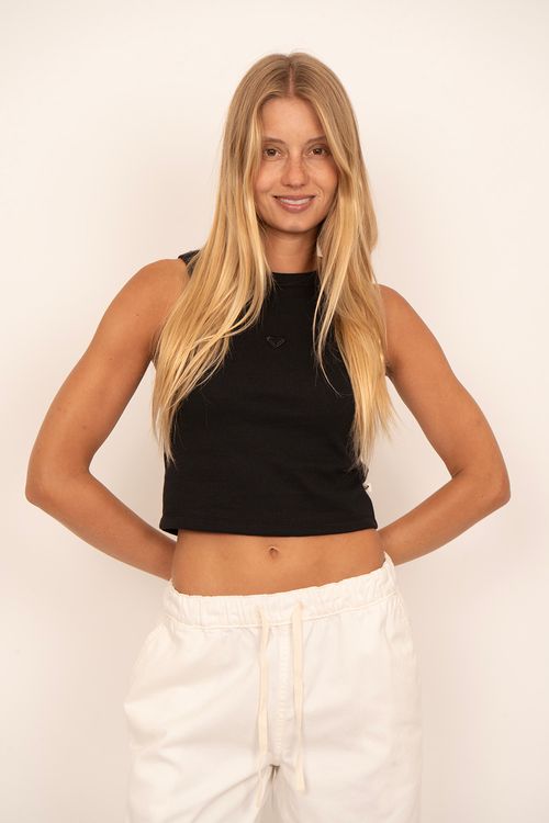 Regata Roxy Logo Embroidery Preto