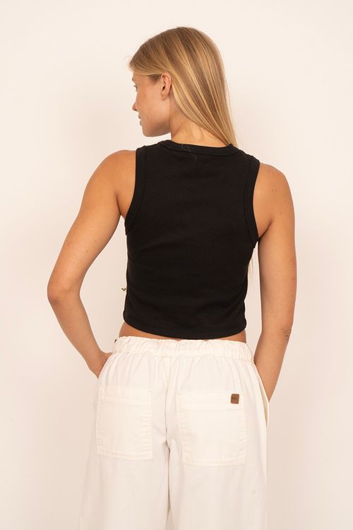 Regata Roxy Logo Embroidery Preto